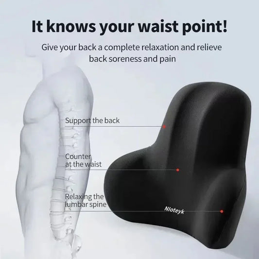 Universal Memory Foam Neck & Lumbar Support Cushion – Ergonomic Car Seat Pillow for Comfort & Posture