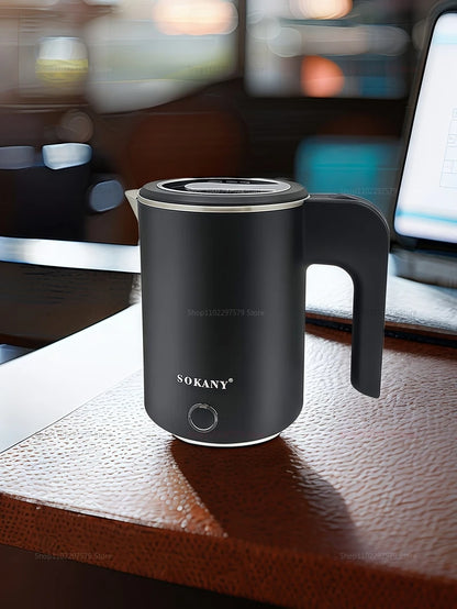 Portable 500ML Electric Travel Kettle – Stainless Steel Smart Water Boiler &amp; Heater for Tea, Coffee, and Home Use
