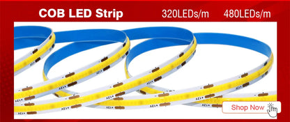 5M Flexible 2835 LED Strip Light, 240 LEDs/m, DC12V/24V – High Brightness, Cuttable Tape Light in Red, Green, Blue