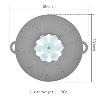 Silicone Spill Stopper Lid – Boil-Over Guard Food-Grade Silicone Pot & Pan Cover for Kitchen Use