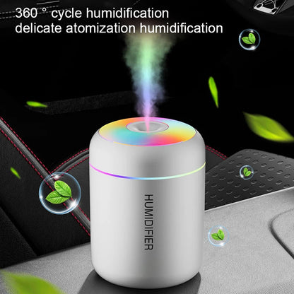 180ml USB Mini Air Humidifier &amp; Essential Oil Diffuser – LED Cool Mist Sprayer for Car, Home, Bedroom, or Office