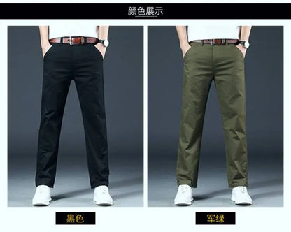 Men's Spring Loose-Fit Cotton Work Trousers – Durable Outdoor Straight-Leg Casual Business Pants &nbsp;