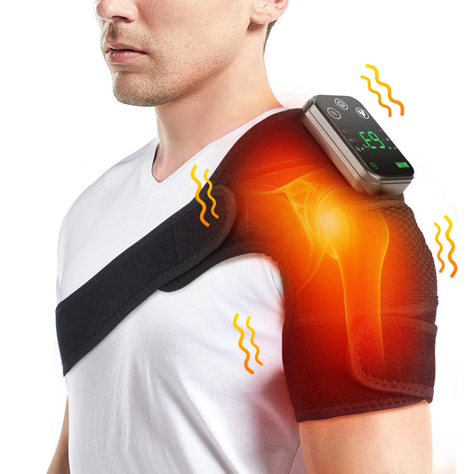 3-in-1 Electric Heated Knee Massager Pad with Vibration – Hot Compress for Shoulder, Elbow & Joint Muscle Relief