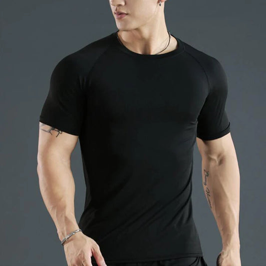 Men's Compression Fitness T-Shirt – Quick-Dry, Tight Fit Sports Top for Running & Gym
