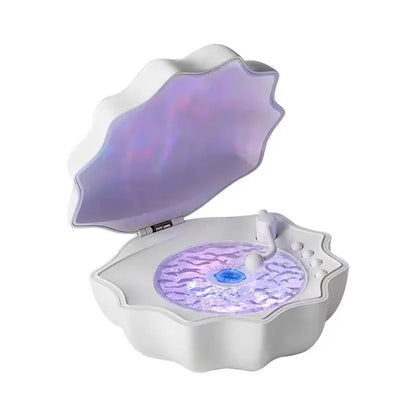 Retro-Style Portable Bluetooth Speaker with Colorful Light Projection & White Noise – Wireless Music Player & Sleep Aid