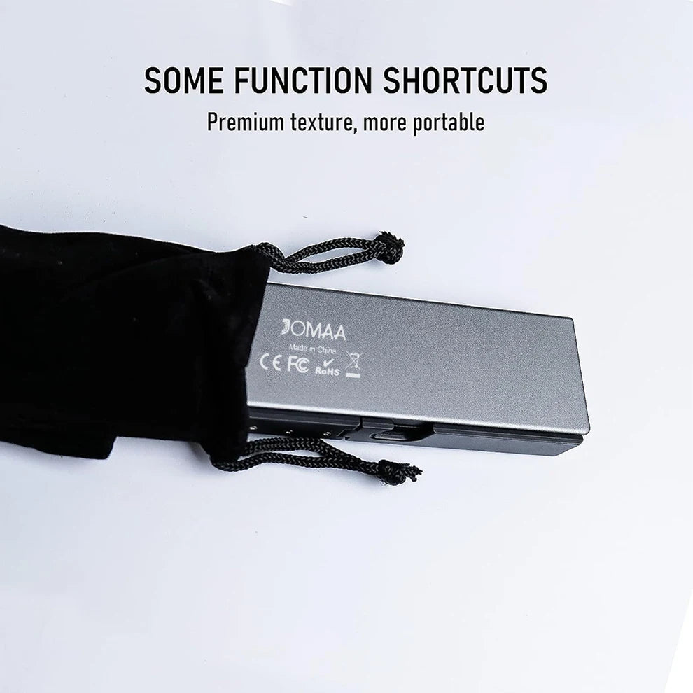Jomaa Mini Portable Folding Bluetooth Keyboard Rechargeable for Laptop, iPad, and Phone