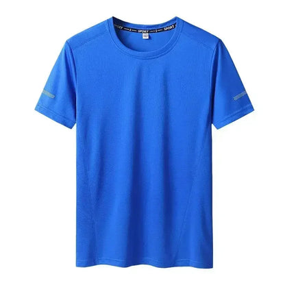 Plus Size Men’s Quick-Dry Oversized T-Shirt, Round Neck, Short Sleeve, Available in 5XL and 6XL
