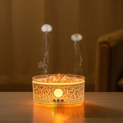 DC 24V Jellyfish-Inspired Electric Aroma Diffuser & Humidifier with RGB Lights and Remote Control for Home Use