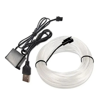 1M/3M/5M Flexible EL Neon Strip Light for Car Interior Decoration USB-Powered Ambient and Party LED Lighting for DIY Auto Styling &nbsp;