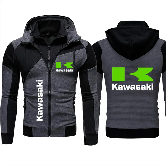 Kawasaki Racing Team Men’s Zip-Up Hoodie Spring/Autumn 2024 Fashion Sweatshirt & Women’s Sport Jacket Coats