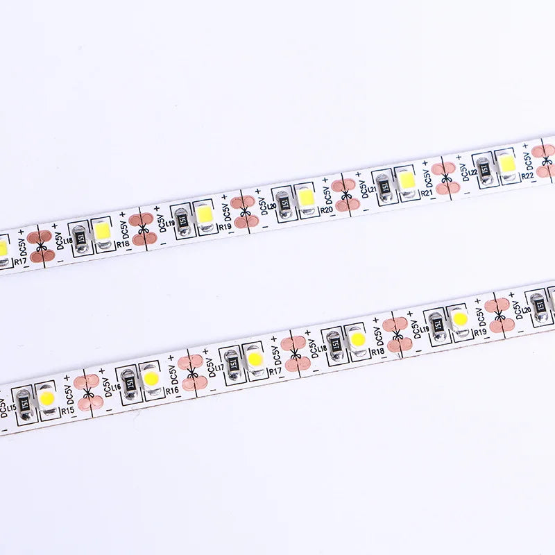 5V USB-Powered SMD2835 LED Strip Light – Flexible Warm White Tape Lighting (60 LEDs/m) for TV Backlight, Bedroom &amp; Home Decor (0.5m to 5m)