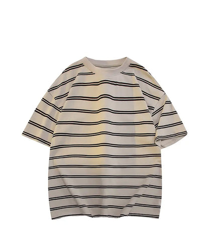 Men’s Striped Cotton T-Shirt – Casual Summer Fashion Tee, Oversized Fit, Available Up to 5XL, Funny and Stylish Design &nbsp;