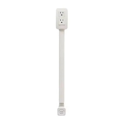New 1-Piece Power Socket Extender with 2 Outlets, 180° Rotatable and Stretchable Length, Punch-Free Power Strip Extension Cord