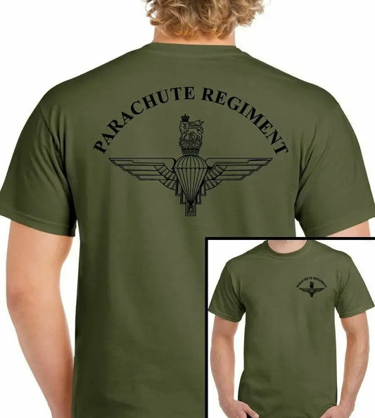 The Parachute Regiment Men's T-Shirt – Summer Cotton Tee Featuring Airborne Forces, SFSG, and Para-Themed Vintage Anime Manga Print with Round Neck Design.