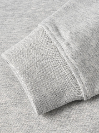 SIMWOOD 2025 Oversized 340gsm Brushed Fleece Sweatshirt – Embroidered Heavy-weight Pullover for Men