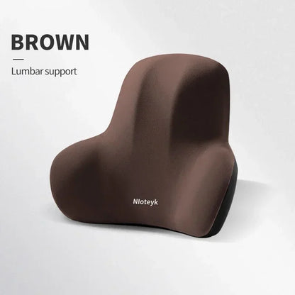 Universal Memory Foam Neck & Lumbar Support Cushion – Ergonomic Car Seat Pillow for Comfort & Posture