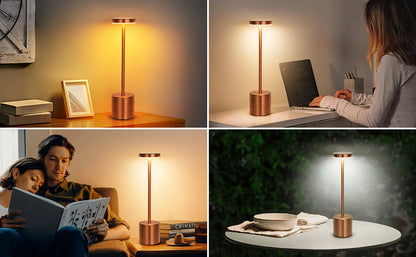 Touch Sensor LED Table Lamp – Rechargeable Wireless Night Light for Bedroom, Desk, Hotel, or Restaurant Decor