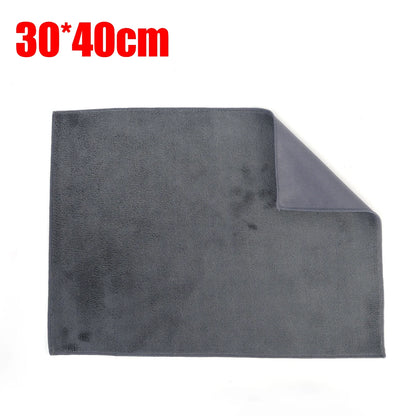 Super Absorbent Double-Sided Deer Skin Velvet Car Cleaning Towel – Seamless, Lint-Free Wipe Cloth for Auto Maintenance