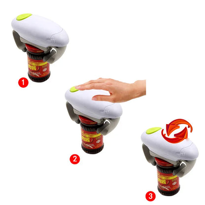 Automatic Electric Can and Jar Opener – Hands-Free Tin Opening Tool for Kitchen Use