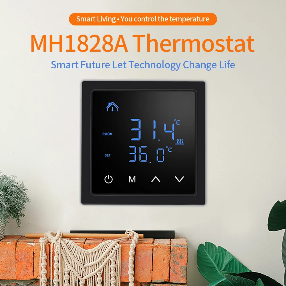 Smart LCD Touchscreen Thermostat 16A Temperature Controller for Electric Floor Heating Systems
