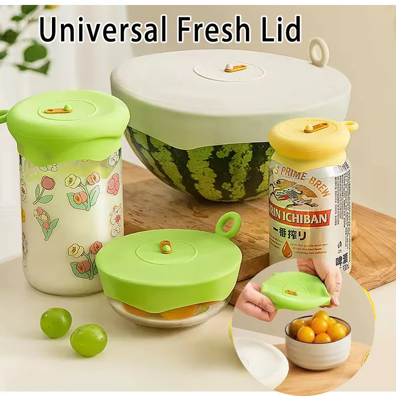 Reusable Silicone Stretch Lids – Flexible Food Covers for Bowls, Cups, Cans, and Containers &nbsp;