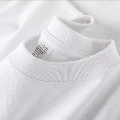 Unisex Loose Fit Cotton T-Shirt with O-Neck and Short Sleeves, Solid Color Summer Top for Men and Women, Sizes M to 4XL, Korean Style