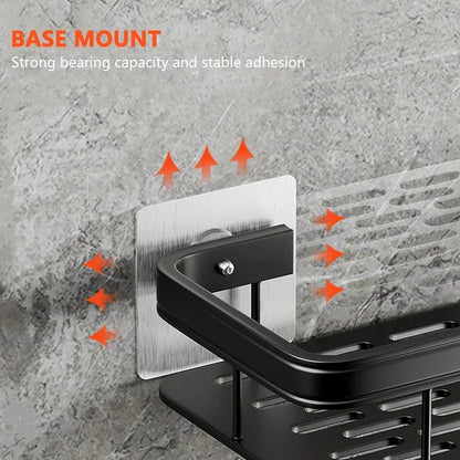 No-Drill Wall-Mounted Bathroom Shelf – Corner Shower Organizer for Shampoo, Toiletries, and Bathroom Essentials