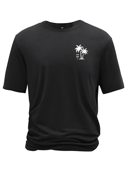 Men’s Summer Casual Crew Neck T-shirt with Unique Geometric Graphic Print — Short Sleeve Outdoor Top