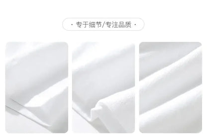 2-Pack Unisex Solid Color T-Shirts – 100% Cotton, Loose Fit, Short Sleeve, Basic Everyday Tees for Men & Women, White & Black Options