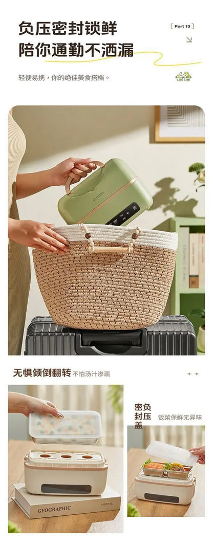 Portable Electric Lunch Box with Plug-in Heating and Heat Retention – Ideal for Office Workers' Hot Meals
