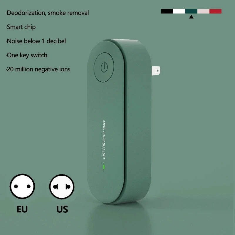 Portable Anion Air Purifier – Ionizer &amp; Deodorizer for Smoke, Dust, Pets, and Odors – Ideal for Toilets, Bedrooms &amp; More