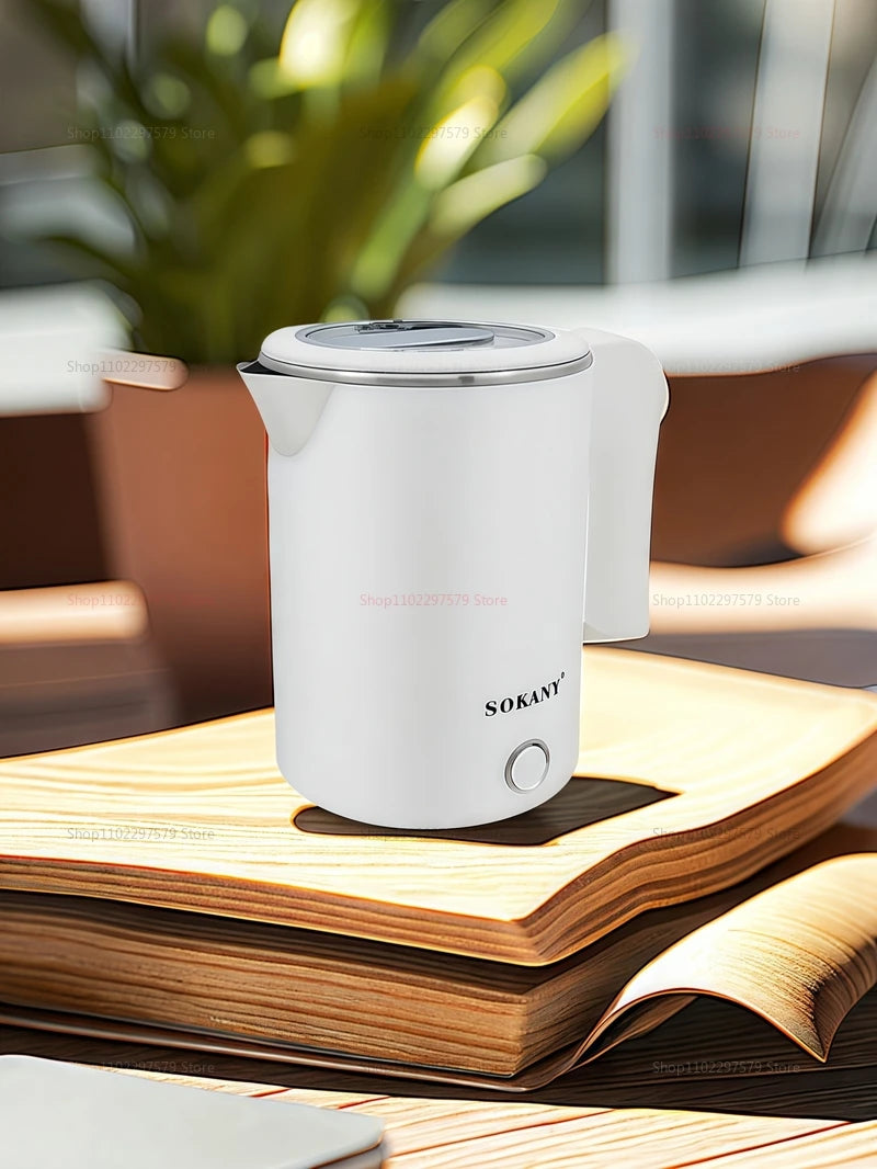 Portable 500ML Electric Travel Kettle – Stainless Steel Smart Water Boiler &amp; Heater for Tea, Coffee, and Home Use