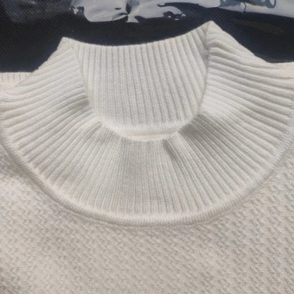 Men’s Slim Fit Turtleneck Sweater – Korean Style Casual Pullover for Autumn &amp; Winter, Luxury Knitwear Available up to 4XL