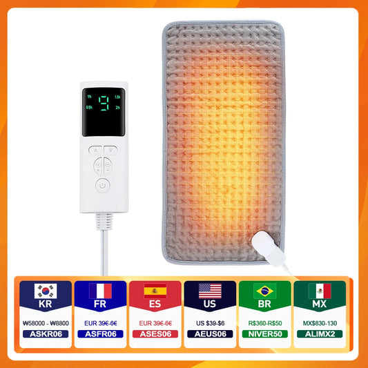 58x29CM Electric Heated Blanket Pad – Thermal Warming Mat for Sofa, Bed, and Winter Home Use &nbsp;