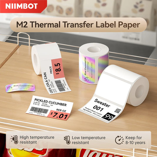 Niimbot M2 Color Thermal Label Printer – Wireless Adhesive Sticker Maker for Cables, Jewelry, Network Tags & More