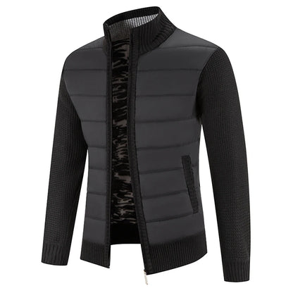Men's Knit Baseball Jacket – Autumn Winter Casual Business Pullover Sweater, Korean Style Windbreaker Jumper