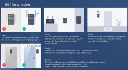 IMOU Video Doorbell 2S with Chime, Rechargeable 5000mAh Battery, Human Motion Detection, Two-Way Audio, Waterproof, Fully Wireless