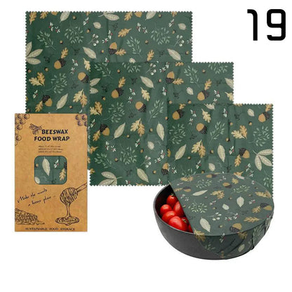 Eco-Friendly Reusable Beeswax Food Wrap – Natural Organic Food Storage Paper for Fresh Keeping