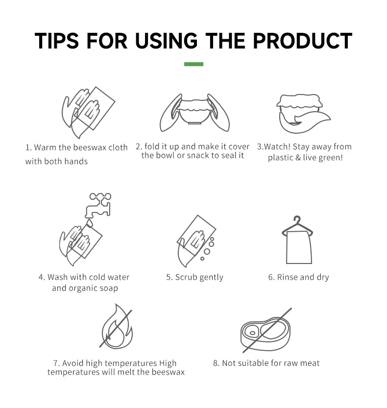 WEEDI Eco-Friendly Beeswax Food Wraps – Reusable, Plastic-Free Food Storage Alternative for Sustainable Living