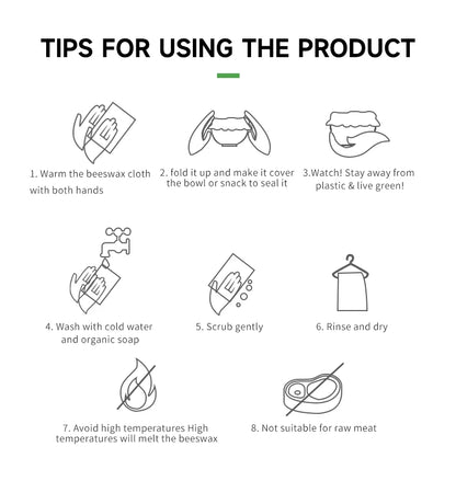 WEEDI Eco-Friendly Beeswax Food Wraps – Reusable, Plastic-Free Food Storage Alternative for Sustainable Living