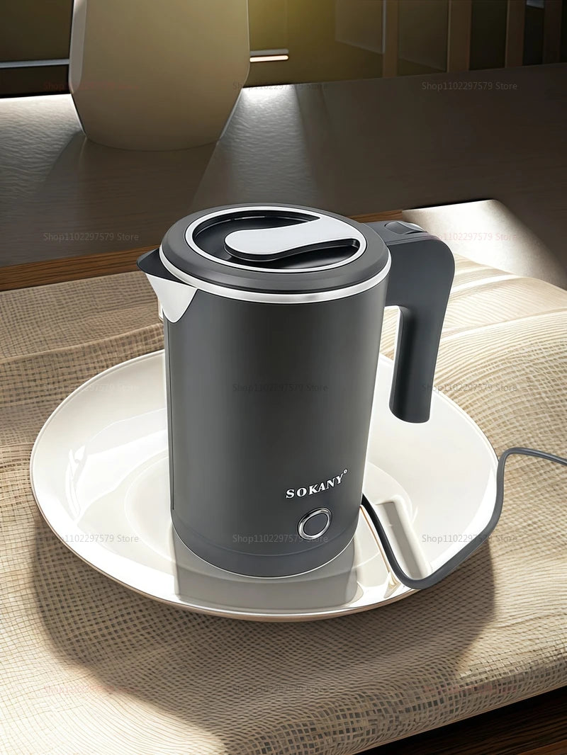 500ML Portable Electric Travel Kettle – Stainless Steel Water Boiler for Tea, Coffee, Hotel, Kitchen &amp; Family Use