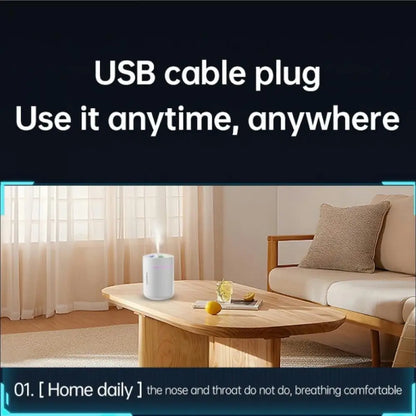 Mini Car Air Humidifier &amp; Aroma Diffuser – LED Light, Air Purifier &amp; Freshener for Vehicle Interior Aromatherapy