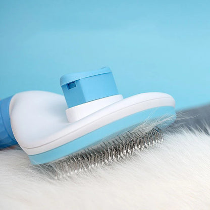 Pet Grooming Brush – Stainless Steel Comb for Long-Haired Dogs & Cats, Hair Removal and Cleaning Tool