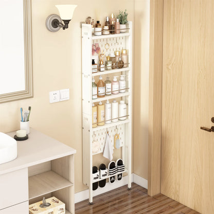 Wall-Mounted Bathroom Corner Shelf – Perforated Organizer Rack for Shampoo, Toothbrush, and Toiletries