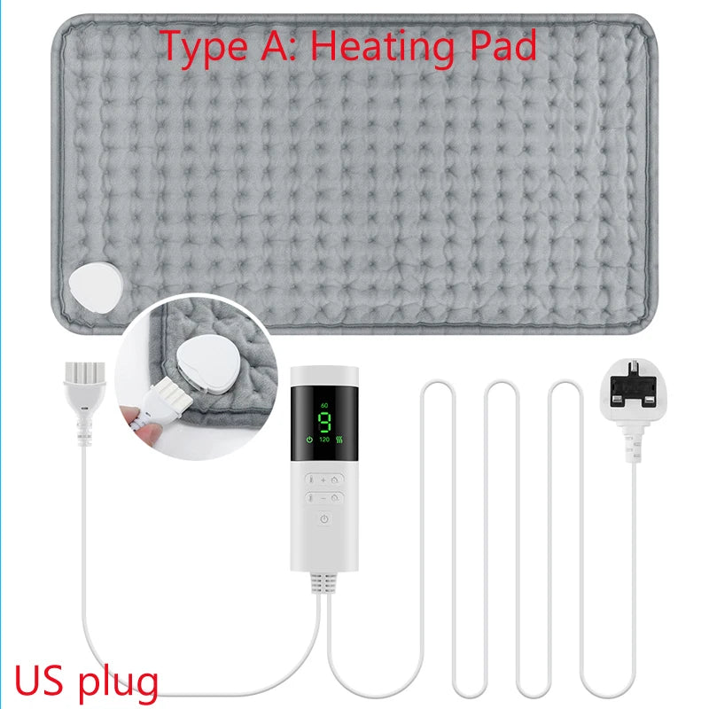 Electric Soft Heating Pad Blanket for Abdomen, Knee, Back, and Shoulder – Washable Winter Warmer for Home Use &nbsp;