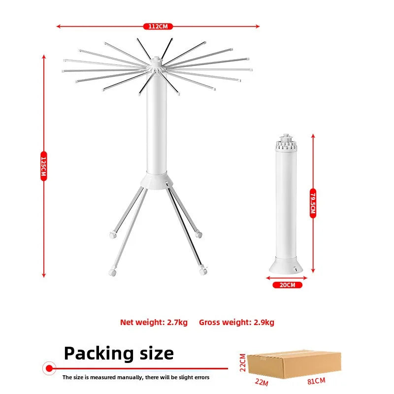 Foldable Octopus Drying Rack – No-Drill Retractable Removable Hanger for Balcony & Indoor Use