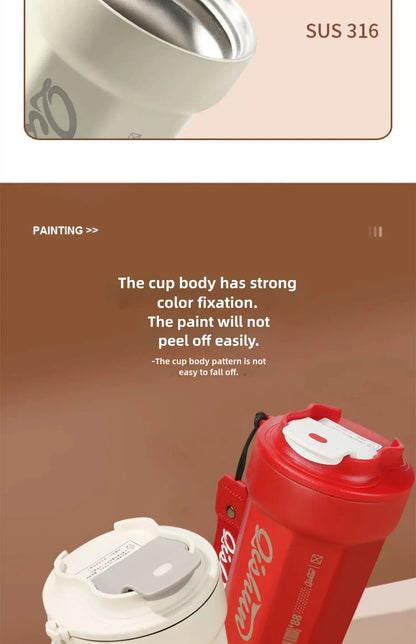 480ml Travel Coffee Mug, Insulated Coffee Mug, Double Walled Stainless Steel Insulated Coffee Tumbler for Hot/Ice Coffee Tea