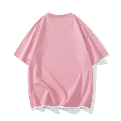 Men’s Loose Fit Letter Print T-Shirt – Harajuku Y2K Streetwear Short Sleeve Casual Tee
