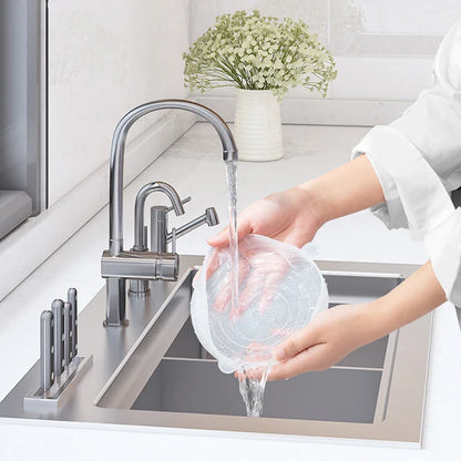 6 Pieces Food-Grade Silicone Stretch Lids – Reusable Airtight Universal Round Covers for Kitchen Use