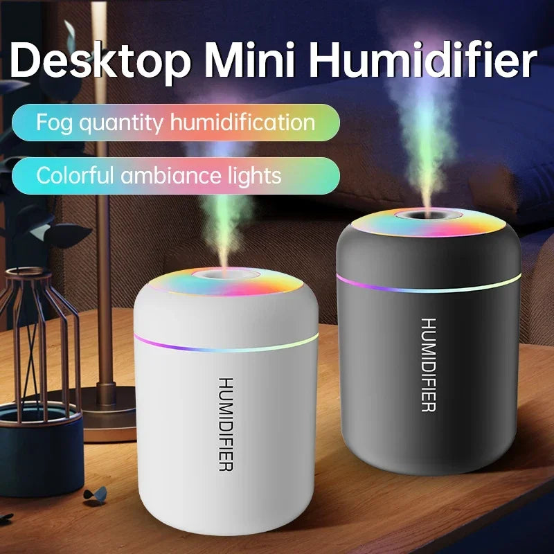 Mini USB Electric Air Humidifier 180ML with Aroma Diffuser, Essential Oil Purifier, and Aromatherapy Mist for Home and Bedroom